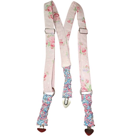 Rayvehn Vintage Floral Quilted Suspenders - Picture 4 of 4